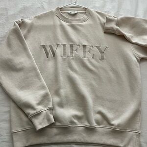 Soft Cream Crewneck Sweater Relaxed Fit